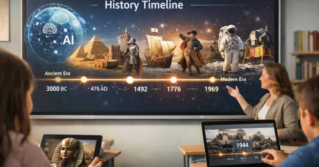 Cómo Crear Líneas del Tiempo Interactivas con IA en Clase de Historia
