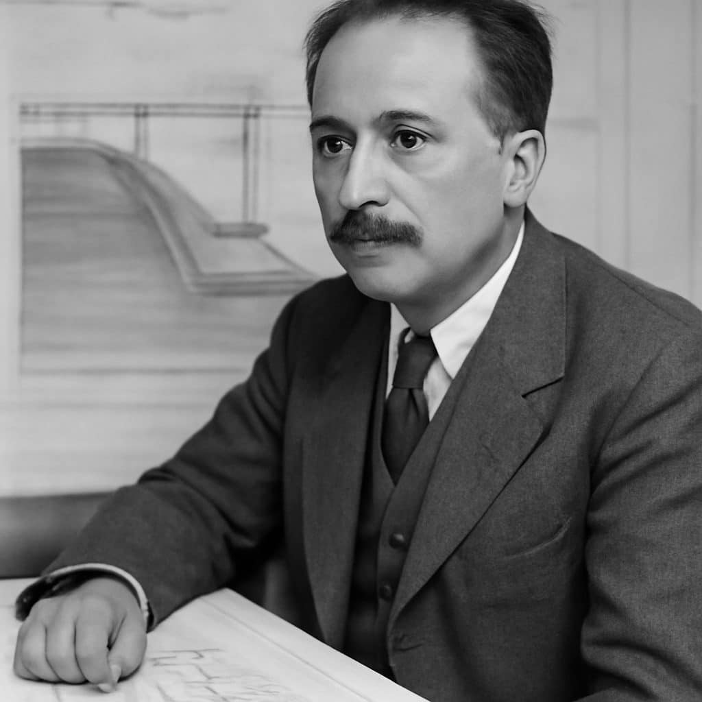 Retrato de Hans Albert Einstein, hijo de Albert Einstein y destacado ingeniero hidráulico