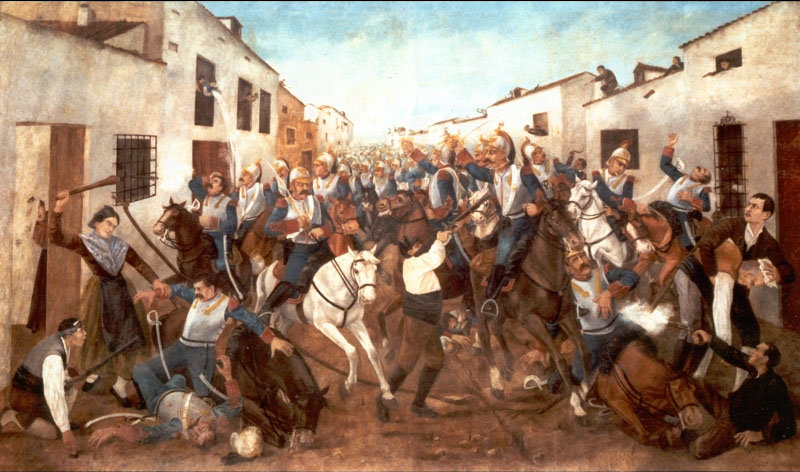 Representación histórica de la guerra en España contra las tropas napoleónicas