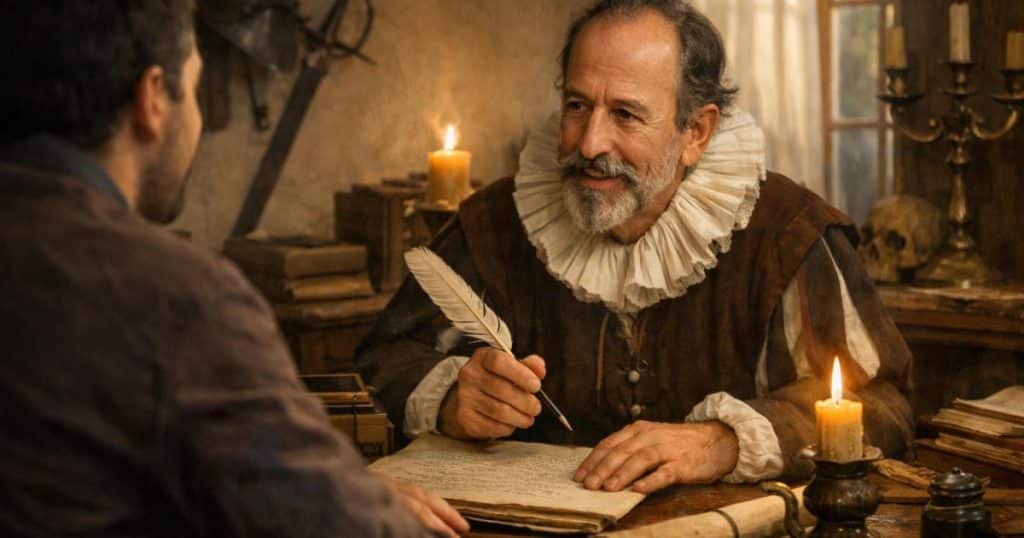 ¿Qué historias inéditas contaría Miguel de Cervantes? ¡Habla con el autor de Quijote!