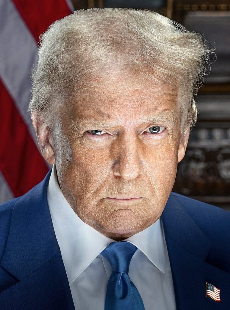 Donald Trump en un retrato político representativo para su biografía y trayectoria pública.