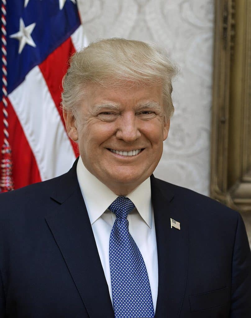 Donald Trump en un acto público durante su etapa presidencial en Estados Unidos