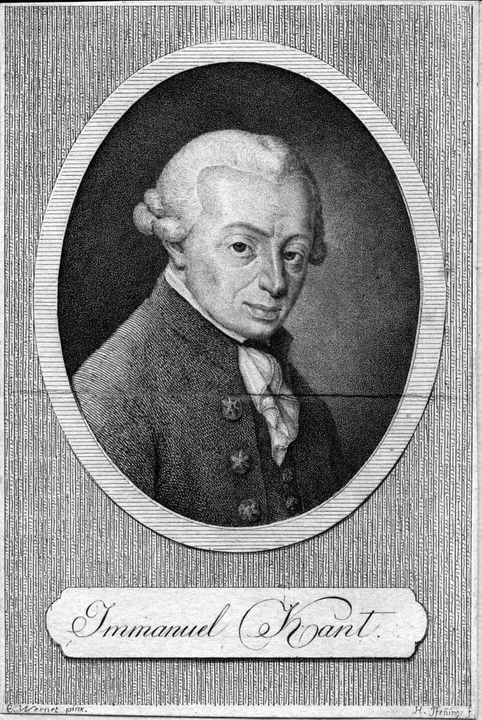 Retrato de Immanuel Kant, filósofo alemán vinculado a la Ilustración