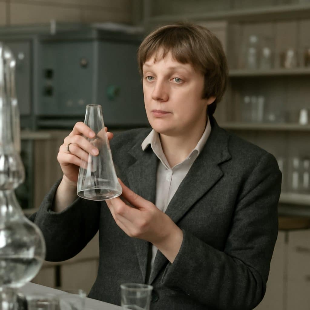 Angela Merkel joven durante su etapa de investigadora científica en la Alemania Oriental