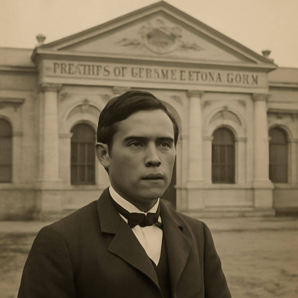 Retrato de Benito Juárez en su etapa de formación en Oaxaca