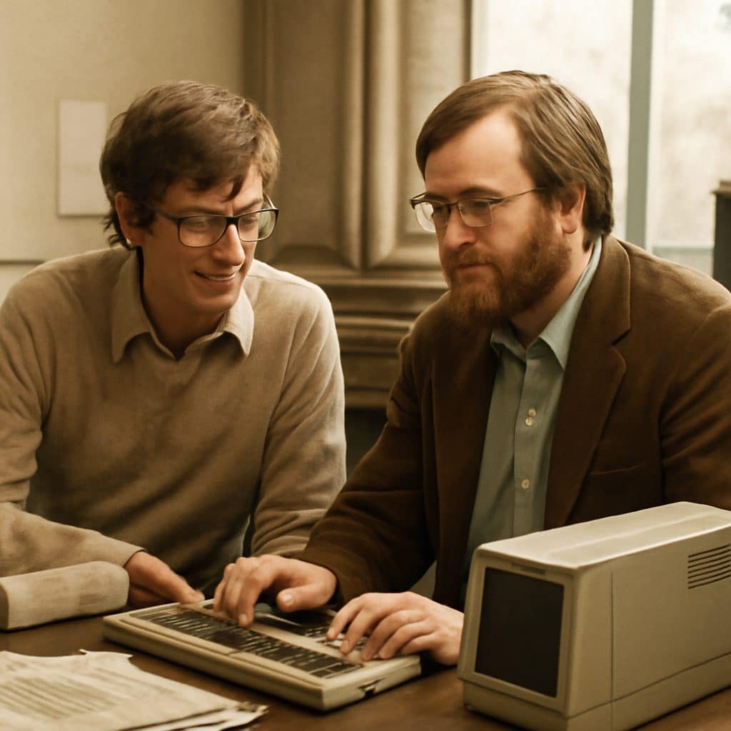 Bill Gates y Paul Allen en una imagen sobre los inicios de Microsoft