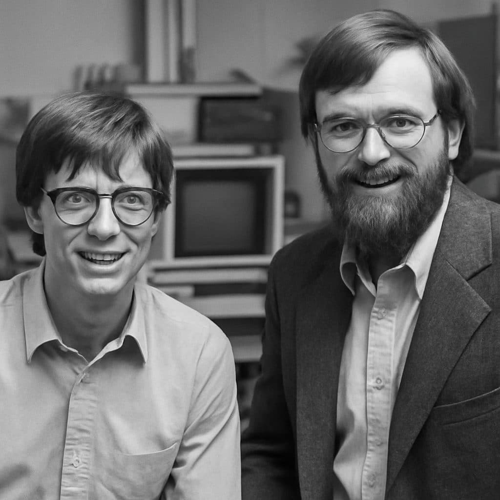 Bill Gates y Paul Allen en los primeros años de Microsoft