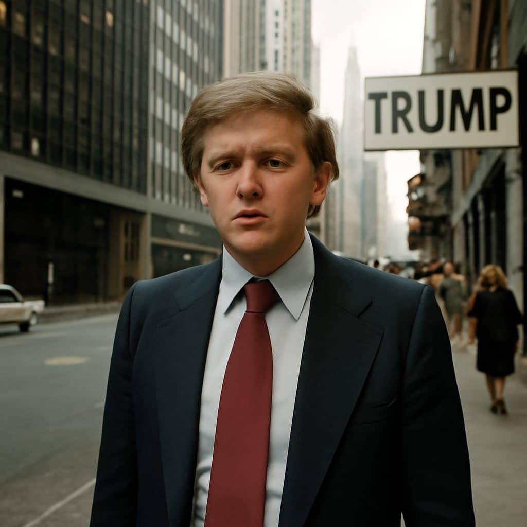 Donald Trump de joven en Nueva York durante sus primeros pasos en el sector inmobiliario