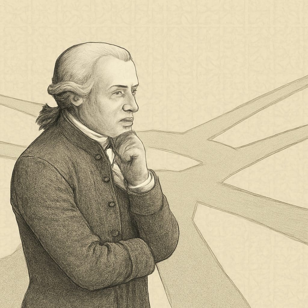 Ilustración conceptual sobre la fórmula de la universalización en la ética de Kant