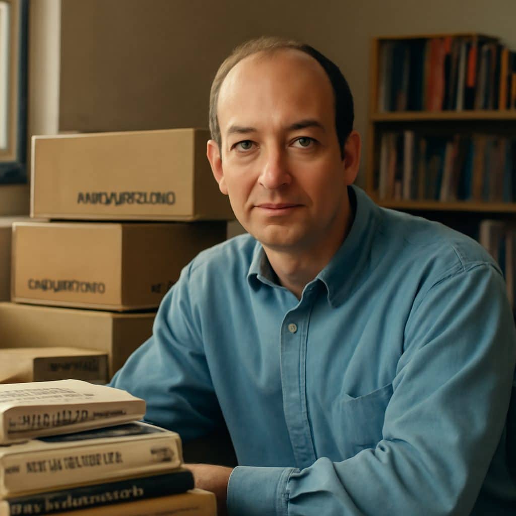 Jeff Bezos en los inicios de Amazon, cuando la empresa empezó vendiendo libros