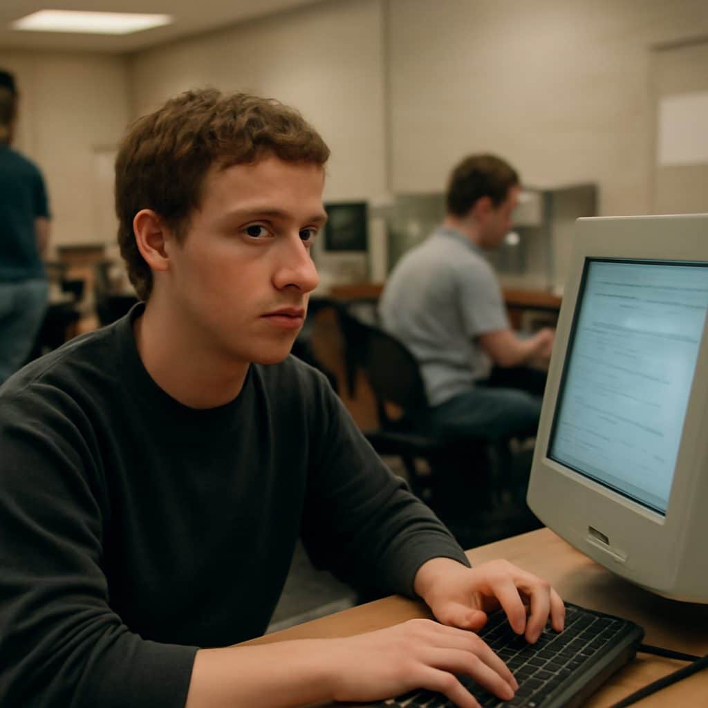 Mark Zuckerberg en los primeros años de Facebook, durante la etapa fundacional de la plataforma