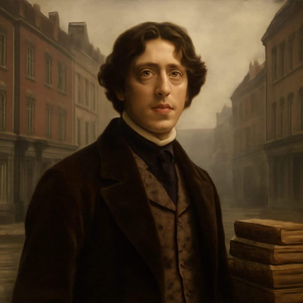 Retrato de Oscar Wilde en su juventud, relacionado con su infancia en Dublín