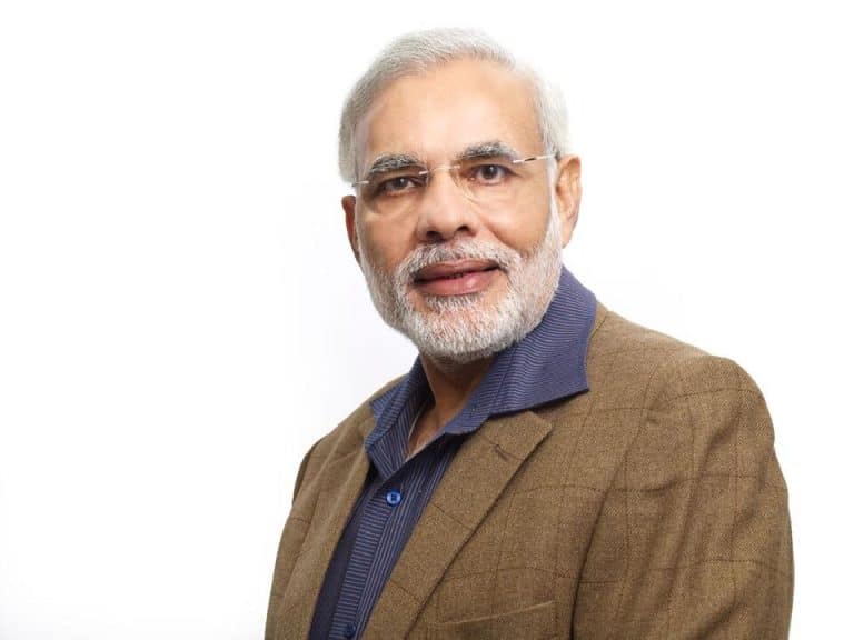 Narendra Modi en un acto público, imagen representativa de su papel en la política india