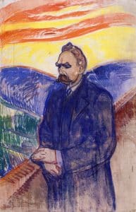 Retrato de Friedrich Nietzsche, filósofo alemán asociado a la frase «Dios ha muerto».