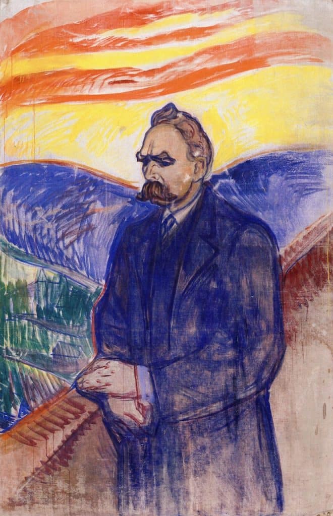 Retrato de Friedrich Nietzsche, filósofo alemán asociado a la frase «Dios ha muerto».